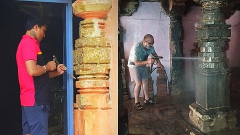 हेमांडपंथी रंकभैरव मंदीराला पुन्हा झळाळी; 15 तरुणांचे कौतुक