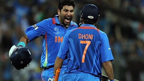 yuvraj singh and dhoni