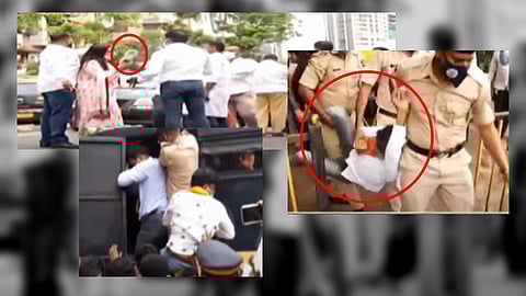 भाजप-शिवसेनेमध्ये तुफान राडा; शिवसेना भवनासमोर घडला प्रकार