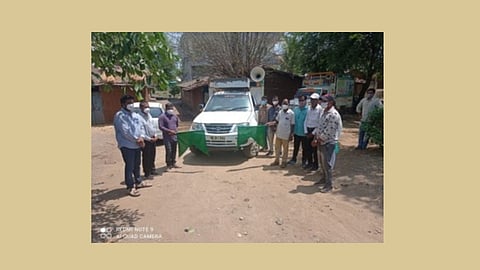 कोरोणा लसीकरणा सोबत कापूस बियाण्यांची ही जनजागृती