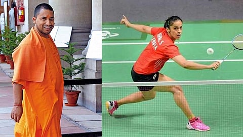 Yogi Adtiyanath and Saina Nehwal
