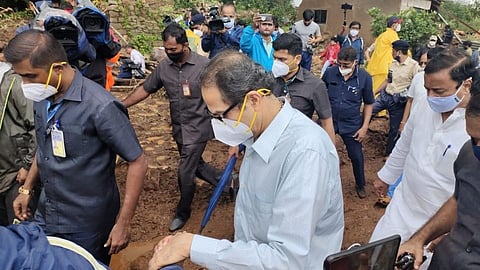 maharashtra CM Uddhav Thackeray visited Taliye Village in Mahad Raigad