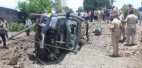 राज्यमंत्री विश्वजीत कदम यांच्या ताफ्यातील गाडीला अपघात