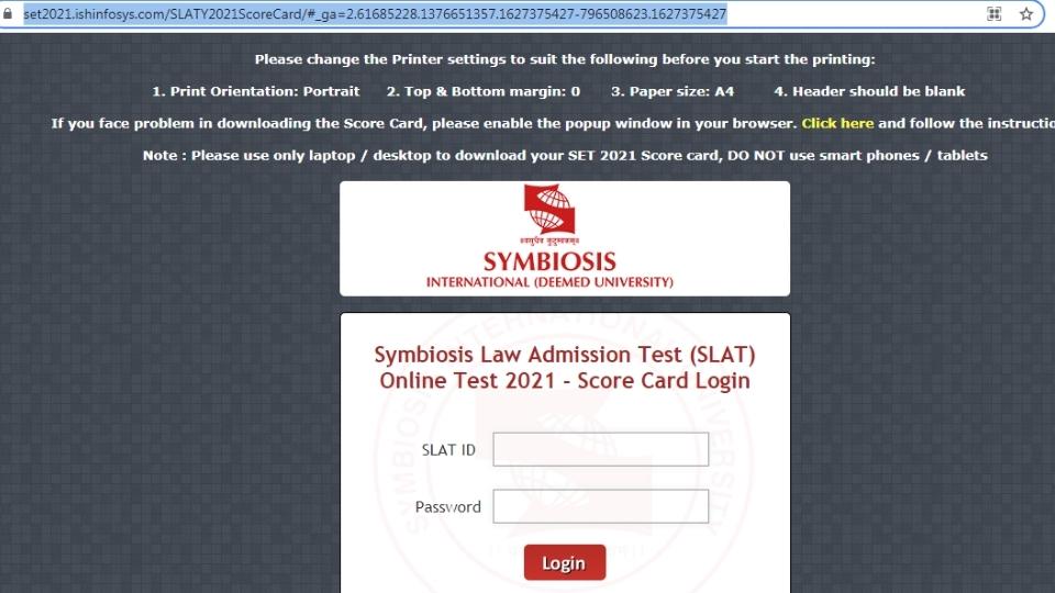 सिम्बॉयसिसच्या SLAT 2021 परीक्षेचा निकाल जाहीर