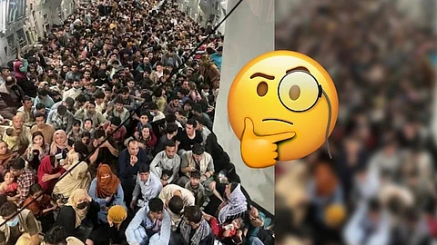 Fact Check : अफगाणिस्तानच्या विमानातला गर्दीचा फोटो खरा की खोटा?