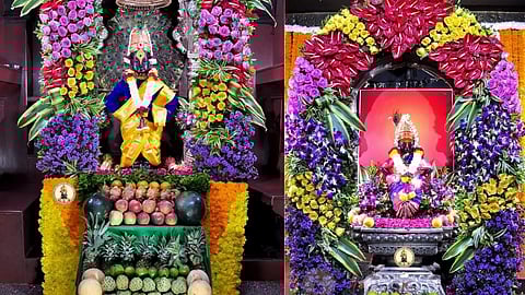 गोकुळाष्टमीनिमित्त फळा-फुलांनी सजले विठ्ठल-रुक्मिणी मंदिर !