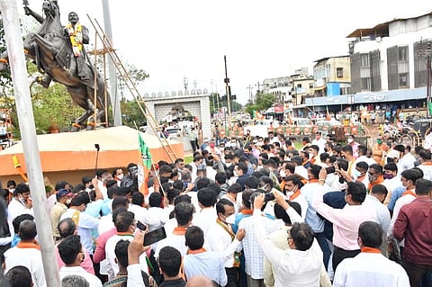 राणेंच्या जन आशीर्वाद यात्रेत पोलिसांचा पहिल्यांदाच ड्रोनचा वापर