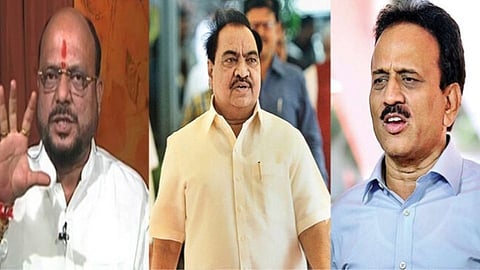 Gulabrao Patil, Eknath Khadase and Girish Mahajan