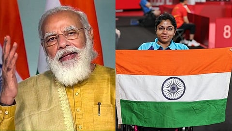 PM Modi And Bhavina Patel