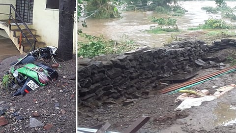 कन्नड (जि.औरंगाबाद) - कन्नड तालुक्यातील नागद परिसरात मंगळवारी (ता.३१) पहाटेपासून पडत असलेल्या मुसळधार पावसामुळे दोन पाझर तलाव फुटले आहेत.