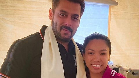 salman khan meet mirabai chanu share photo get trolled