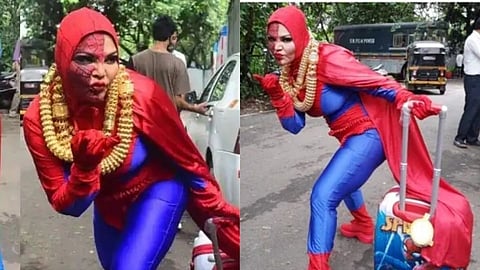 राखी सावंतचा 'स्पायडर वुमन' लूक