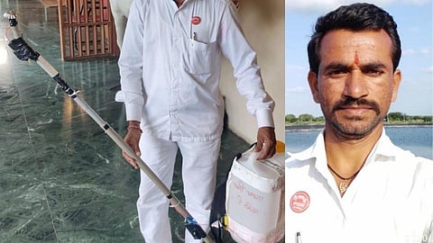 मानेगावच्या शेतकरीपुत्राची कमाल ! टाकाऊपासून बनवला फवारणी पंप