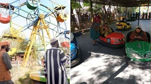 डॅशिंग कार खेळल्यानंतर तालिबान्यांनी अम्युझमेंट पार्कचं पेटवून दिलं?