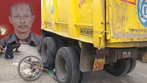 ट्रकच्या धडकेत सायकलस्वाराचा चेंदामेंदा; चप्पलने केला घात