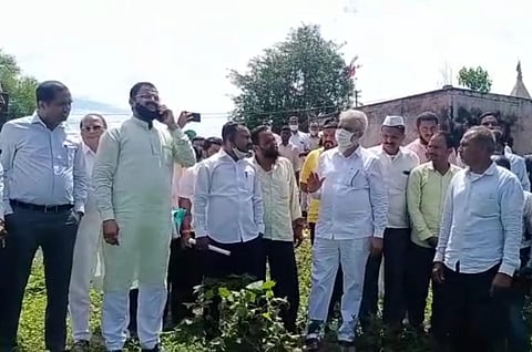 Agriculture Minister Dada Bhuse Inspection of damaged area
