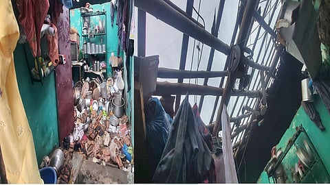 कोल्हापूर: टाकाळा परीसरातील जमादार यांच्या घरात गॅस स्फोट झाल्यामुळे घराची कौले उडुन गेली व घरातील साहीत्याचे नुकसान झाले.