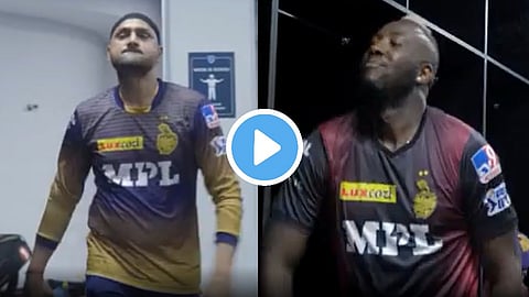 Video: हरभजन अन् रसलची KKRच्या ड्रेसिंग रूममध्ये धमाल मस्ती!