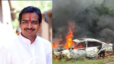 बोरपाडळे घाटात पेटली कार: होरपळून एकाचा जागीच मृत्यू