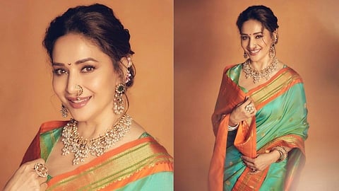 अस्सल मराठमोळं सौंदर्य; माधुरी दीक्षितच्या फोटोंवर चाहते घायाळ