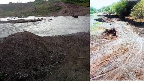 नागझरी नदीपात्रातून दहिटणे हद्दीत 25 लाख किमतीची 354 ब्रास वाळूचोरी
