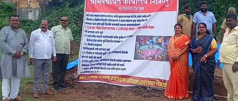 विसर्जनासाठी शिक्रापूर ग्रामपंचायत सज्ज, तीन विसर्जन हौद तयार