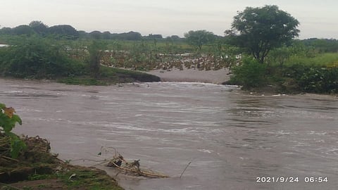 केज (जि.बीड) : नद्या-नाल्यांना आलेल्या पुराच्या पावसाने मांजरा धरणात येणारा पाण्याचा ओघ वाढल्याने शुक्रवारी (ता.२४) रोजी सकाळी मांजरा धरणाचे बारा दरवाजे उघडले आहेत.