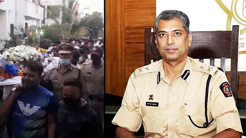 nashik colice commissioner participated in the funeral procession of the police constable