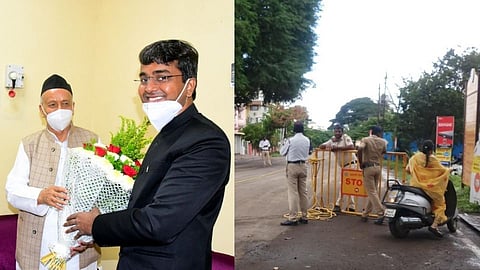 कडक बंदोबस्तात राज्यपाल कोश्यारी यांचा सांगली दौरा सुरु