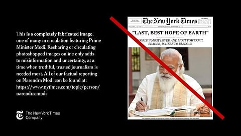 'मोदी जगाची शेवटची आशा', आम्ही छापलं नाही - न्यूयॉर्क टाइम्स