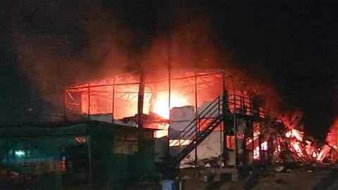 Explosion of eight cylinders