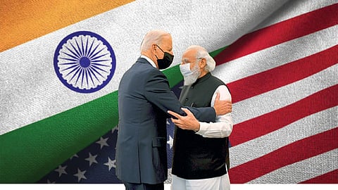 Joe Biden and Narendra Modi