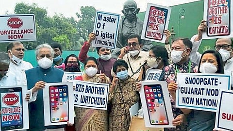 Pegasus Row Opposition MPs Protest At Parliament