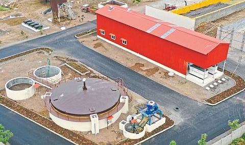 Power and prom fertilizer production from biogas