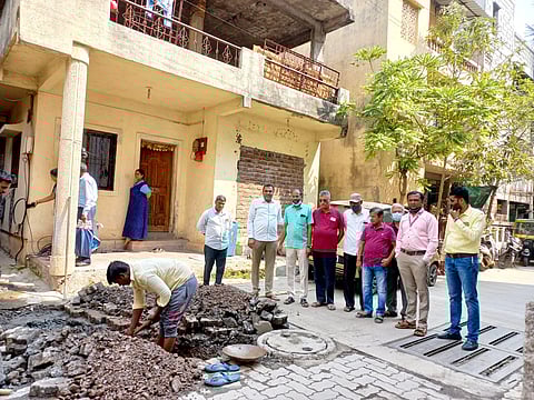 वडगावशेरी येथील आनंद पार्क सोसायटीत ड्रेनेज कामांना सुरुवात