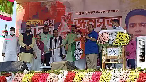 BJP's Rajib Banerjee returns to TMC at Tripura rally
