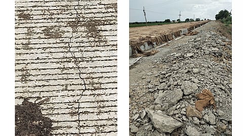 राज्यमार्गाचे काम निकृष्ट दर्जाचे