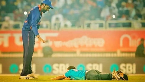 Rohit Sharma With Fan