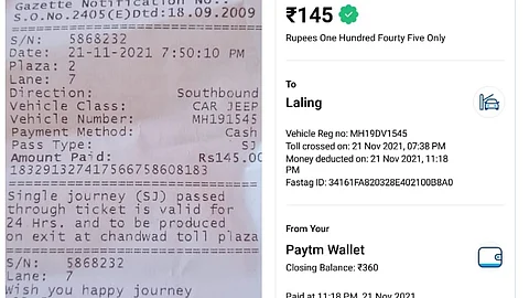 Double toll levy on toll naka dhule