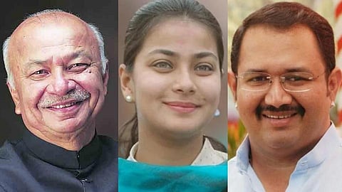 Sushilkumar shinde, Praniti Shinde and Dhawalsinh