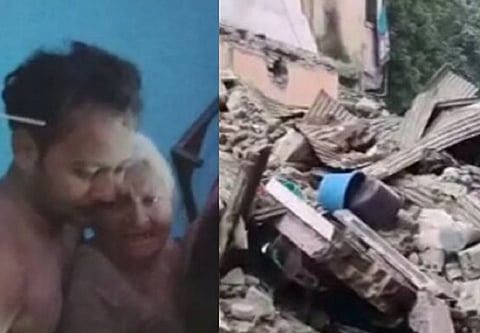 जळगावमध्ये दोन मजली इमारत कोसळली