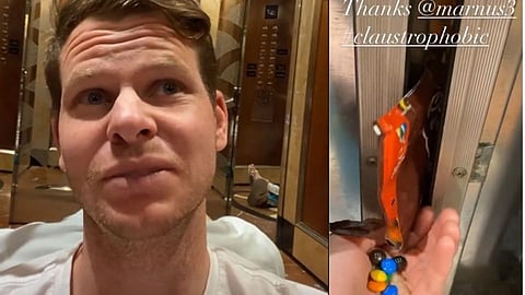 Steve Smith Stuck In Lift