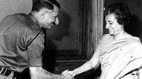 Indira Gandhi and Manekshaw