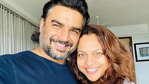 R Madhavan, wife Sarita Birje.