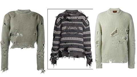 Tips on how to use an old torn sweater