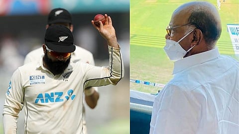 Ajaz Patel And Sharad Pawar