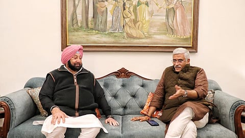 Captain Amarinder Singh And Gajendra Singh Shekhawat