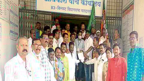 किनवटमध्ये भाजपतर्फे मागणीचे निवेदन सादर