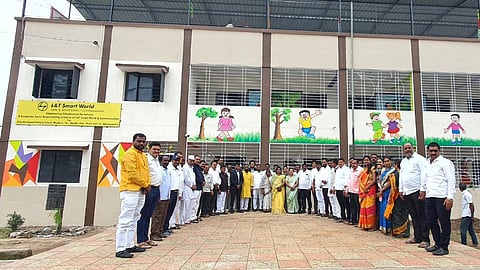 एल अँड टीच्या सीएसआर निधीमुळे भुकूमच्या शाळेचा कायापालट