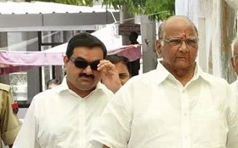 sharad pawar with adani